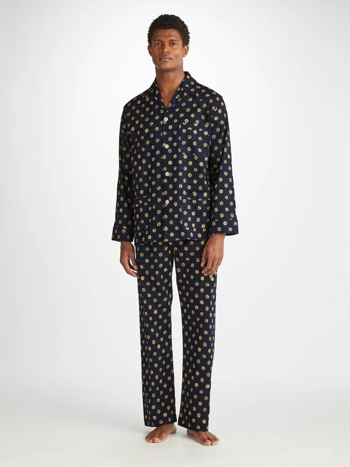 Derek Rose Classic Fit Pajamas Ledbury 78 Cotton Batiste Navy Men Classic Fit Pajamas Derek Rose Classic Fit Pajamas Ledbury 78 Cotton Batiste Navy Men Classic Fit Pajamas
