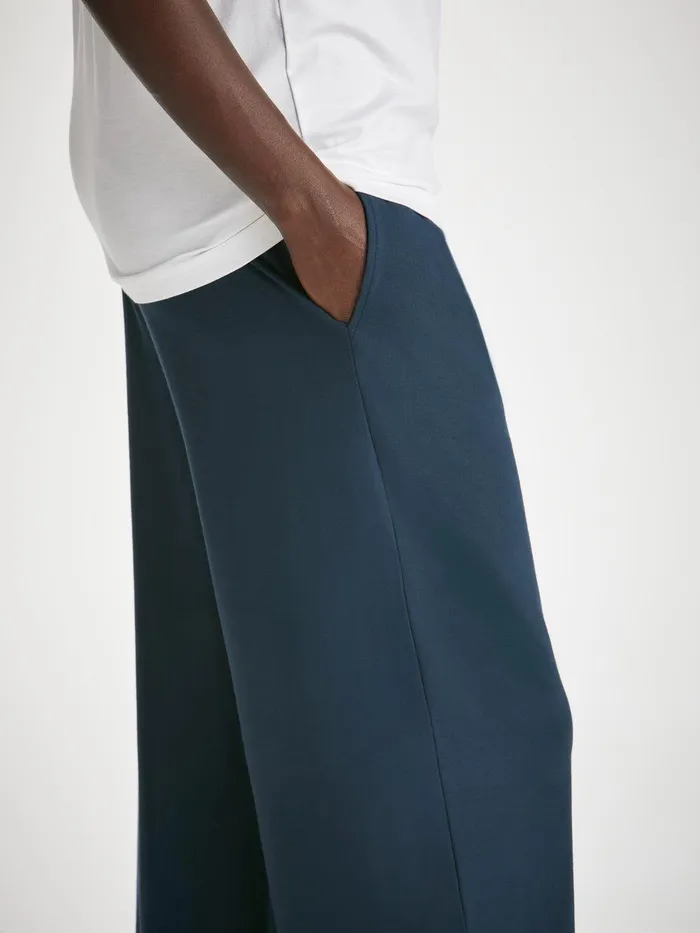 Derek Rose Lounge Pants Basel Micro Modal Stretch Navy Women Lounge Pants