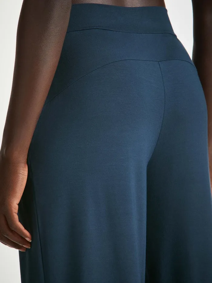 Derek Rose Lounge Pants Basel Micro Modal Stretch Navy Women Lounge Pants