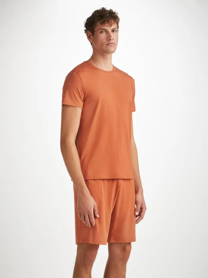 Derek Rose Lounge Shorts Basel Micro Modal Stretch Terracotta Men Lounge Shorts Derek Rose Lounge Shorts Basel Micro Modal Stretch Terracotta Men Lounge Shorts