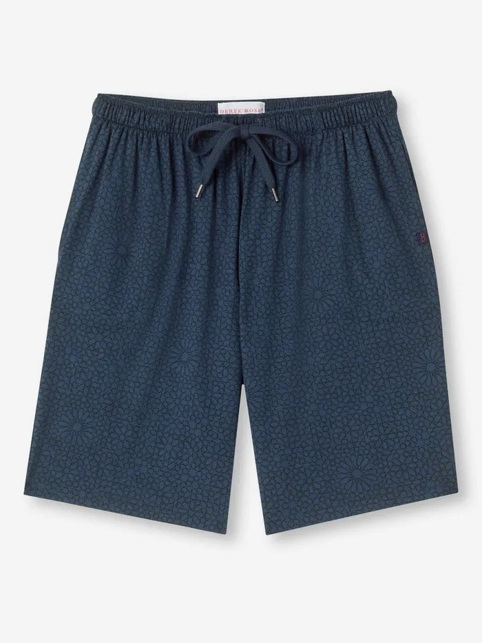 Derek Rose Lounge Shorts London 12 Micro Modal Navy Men Lounge Shorts