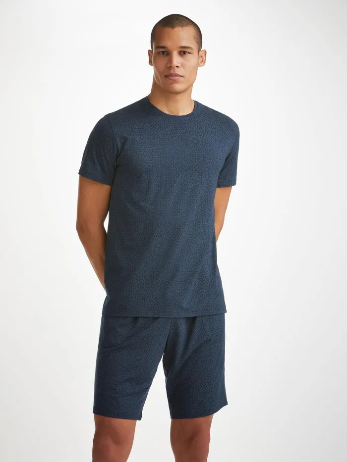 Derek Rose Lounge Shorts London 12 Micro Modal Navy Men Lounge Shorts
