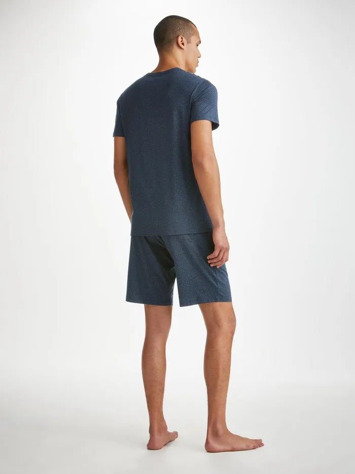 Derek Rose Lounge Shorts London 12 Micro Modal Navy Men Lounge Shorts
