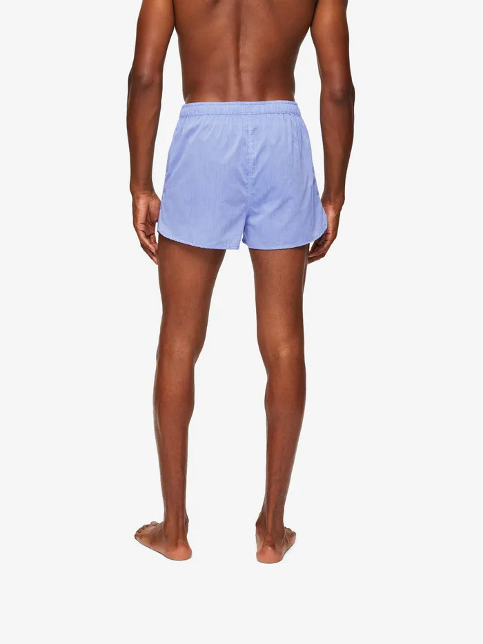 Derek Rose Modern Fit Boxers Amalfi Cotton Batiste Blue Men Modern Fit Boxer Shorts
