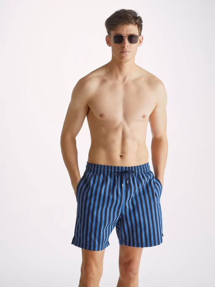 Derek Rose Swim Shorts Bondi 8 Navy Men Classic Fit Swim Shorts