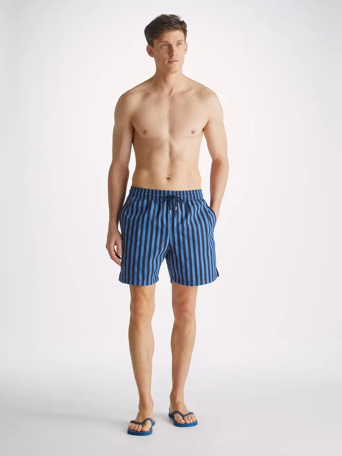 Derek Rose Swim Shorts Bondi 8 Navy Men Classic Fit Swim Shorts