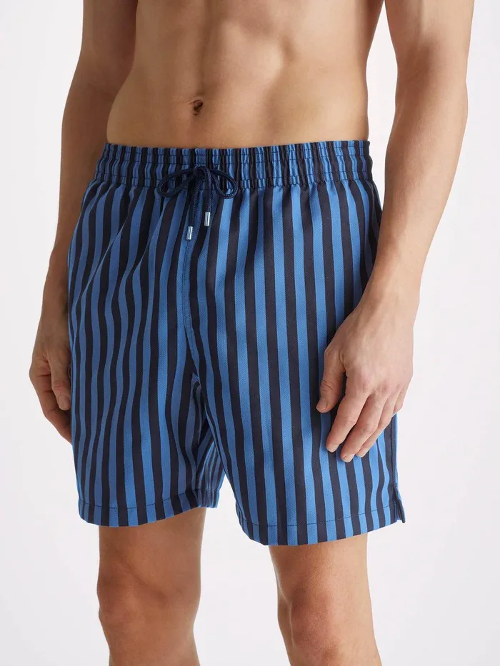 Derek Rose Swim Shorts Bondi 8 Navy Men Classic Fit Swim Shorts