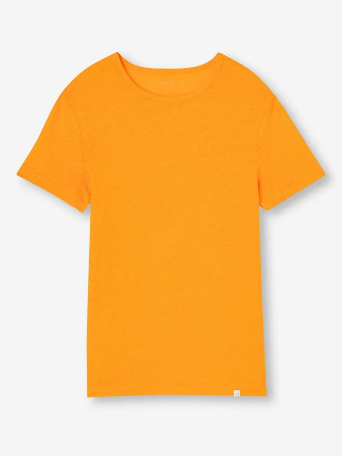 Derek Rose TShirt Jordan Linen Tangerine Men Short Sleeve TShirts