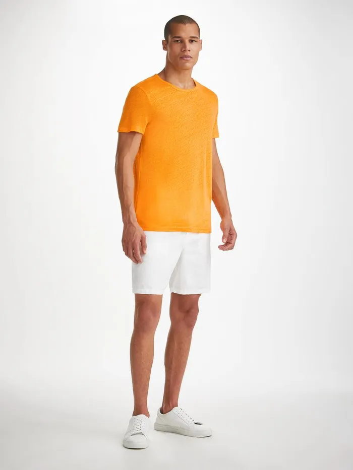 Derek Rose TShirt Jordan Linen Tangerine Men Short Sleeve TShirts