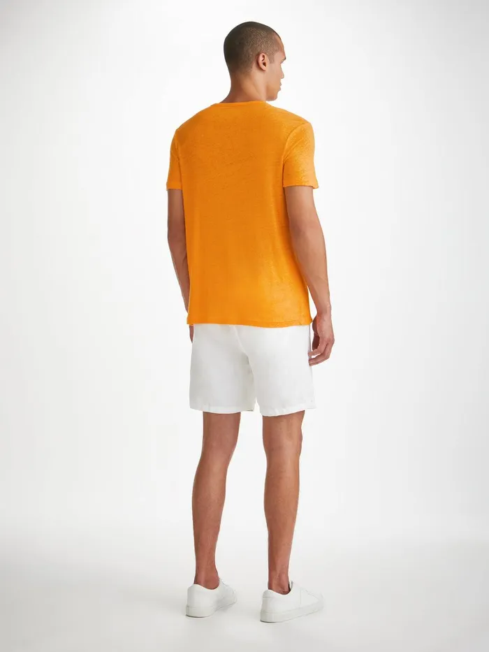 Derek Rose TShirt Jordan Linen Tangerine Men Short Sleeve TShirts