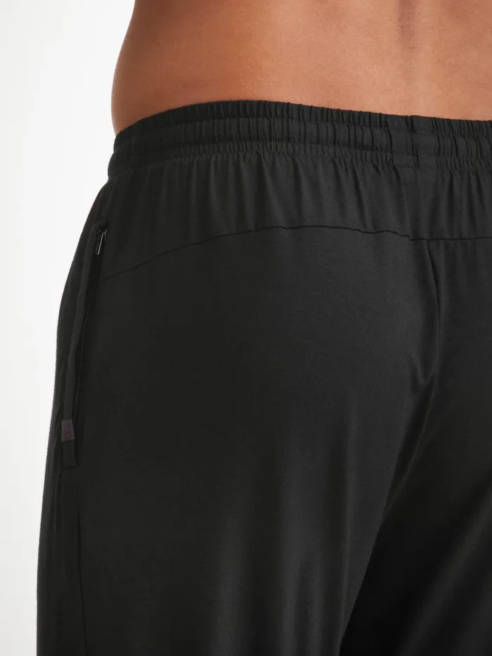 Derek Rose Track Pants Basel Micro Modal Stretch Black Men Casual Pants