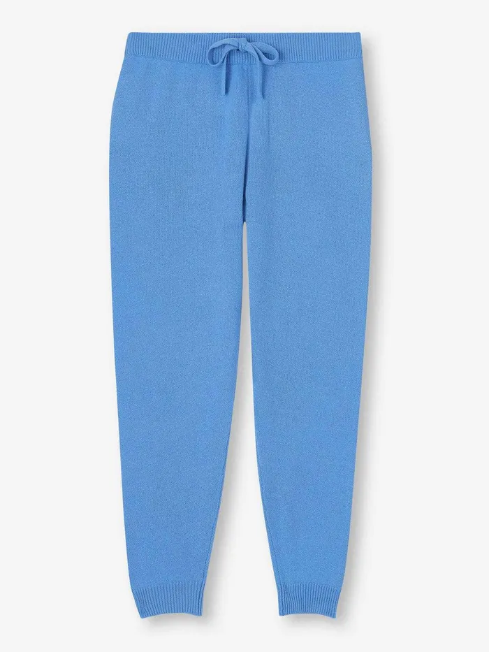Derek Rose Track Pants Daphne Cashmere Cornflower Women Cashmere Pants