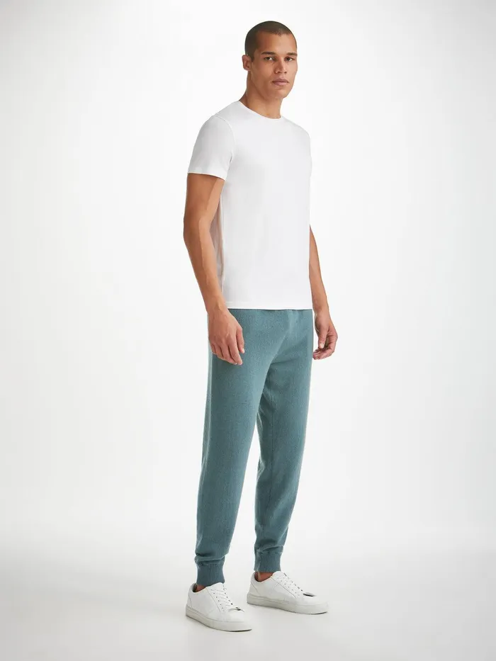Derek Rose Track Pants Finley Cashmere Teal Men Lounge Pants
