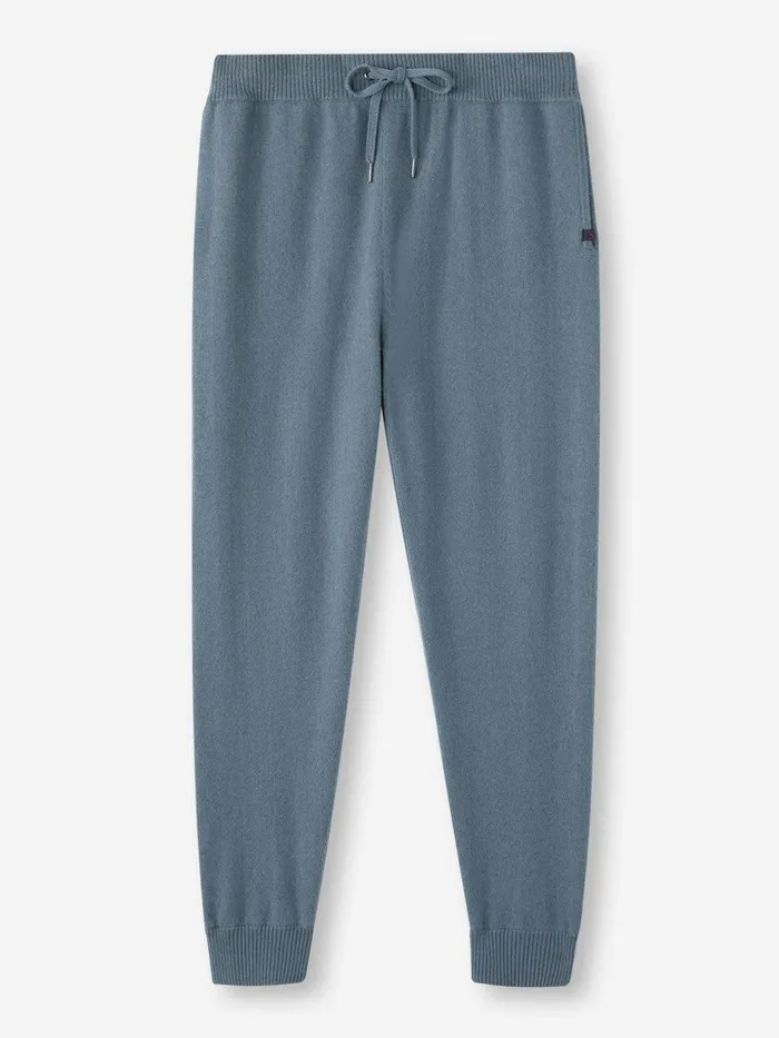 Derek Rose Track Pants Finley Cashmere Teal Men Lounge Pants