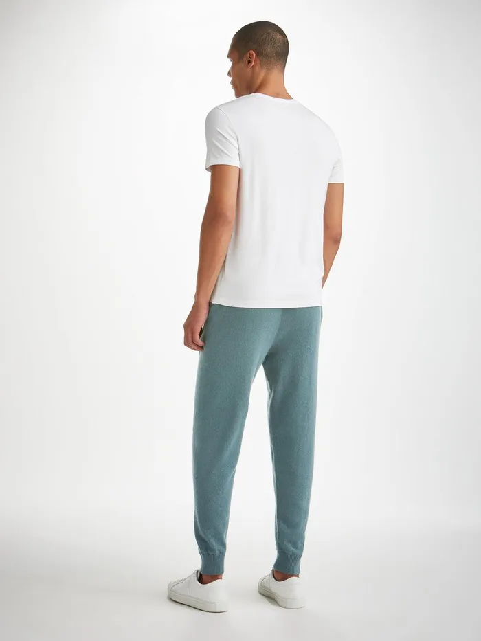Derek Rose Track Pants Finley Cashmere Teal Men Lounge Pants
