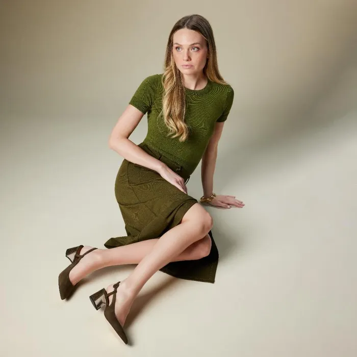 Donald Pliner Dress SONG Military Green 8211 Women Donald Pliner Dress SONG Military Green 8211 Women