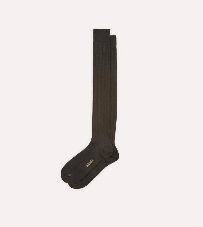 Drake039s Black Wool OverTheCalf Socks Men Boxer Shorts and Socks