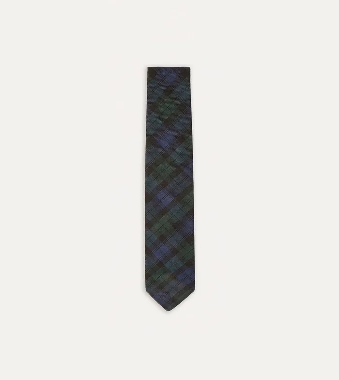 Drake039s Blackwatch Fine Woven Grenadine Silk Hand Rolled Tie Men Patterned Ties