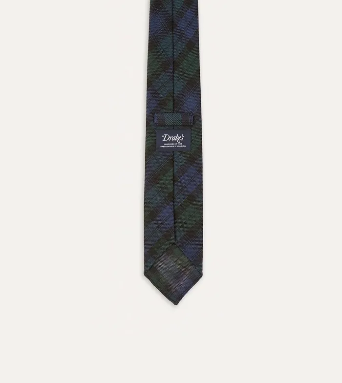 Drake039s Blackwatch Fine Woven Grenadine Silk Hand Rolled Tie Men Patterned Ties