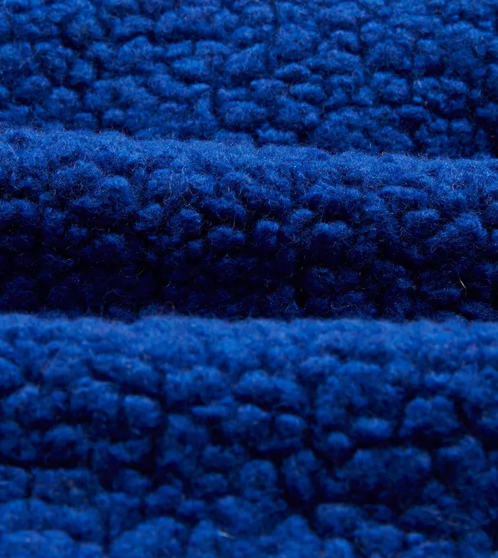 Drake039s Blue Boucle Wool Zip Fleece Jacket Men Fleeces