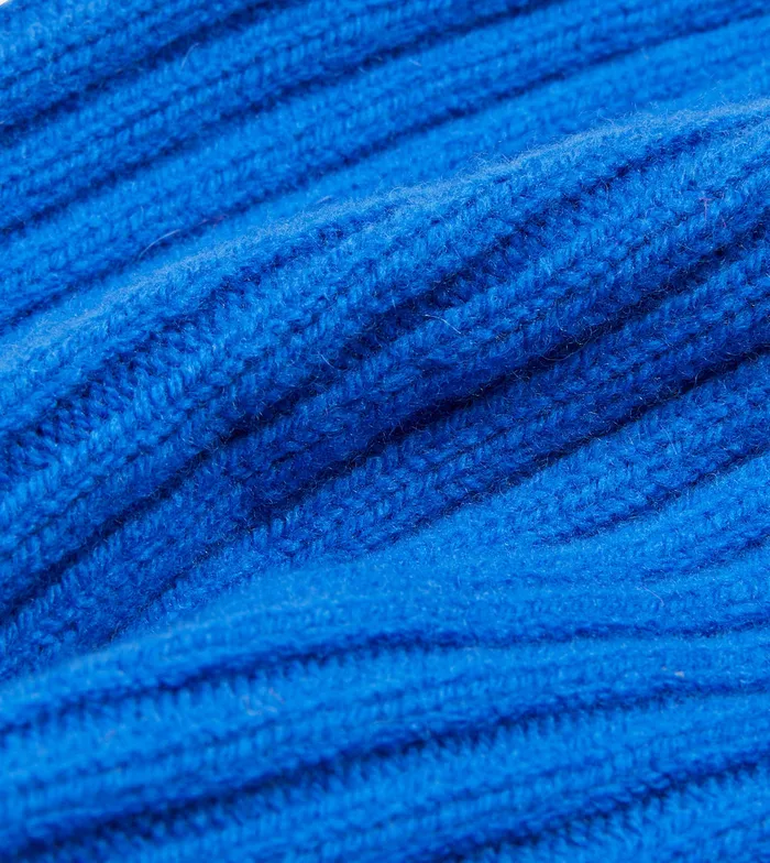 Drake039s Blue Lambswool Ribbed Knit Cap Men Hats