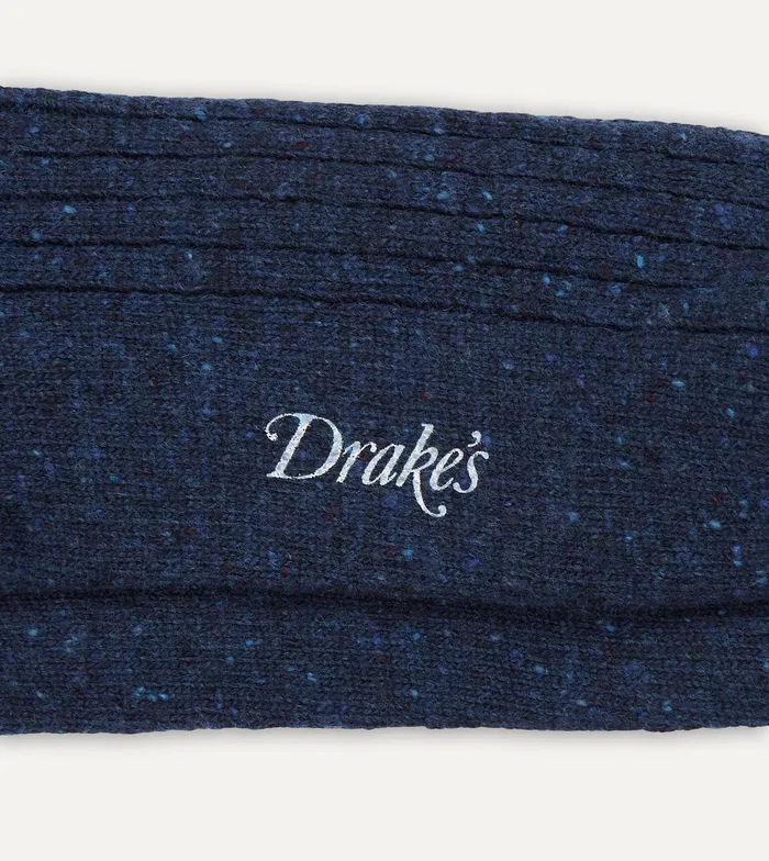 Drake039s Blue Striped Donegal Wool Socks Men Boxer Shorts and Socks