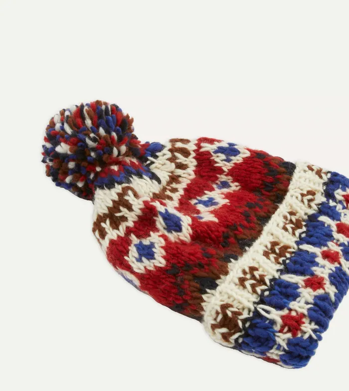 Drake039s Chamula For Ecru Fairisle Merino Knit Cap Men Hats