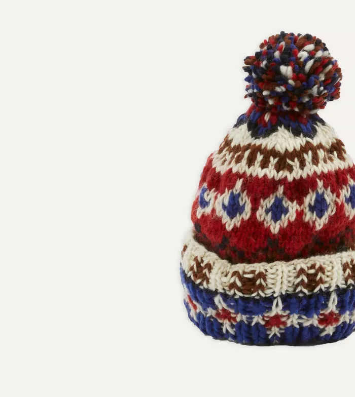 Drake039s Chamula For Ecru Fairisle Merino Knit Cap Men Hats