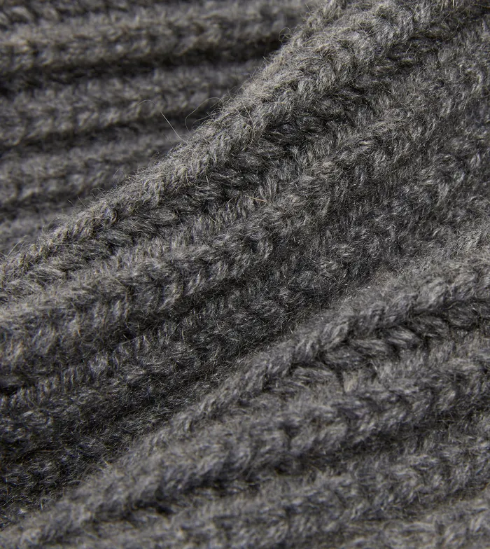 Drake039s Charcoal Cashmere Ribbed Knit Cap Men Hats