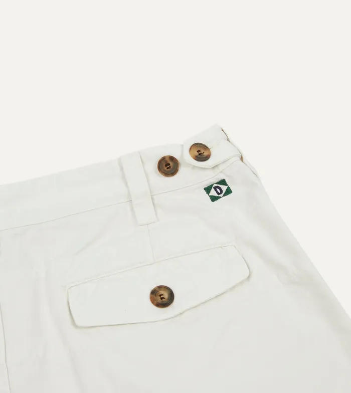 Drake039s Ecru Cotton Twill SinglePleat Shorts Men Shorts