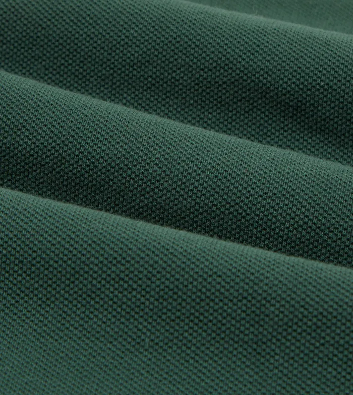 Drake039s Green Pique Cotton LongSleeve Polo Shirt Men Polos and Sweatshirts