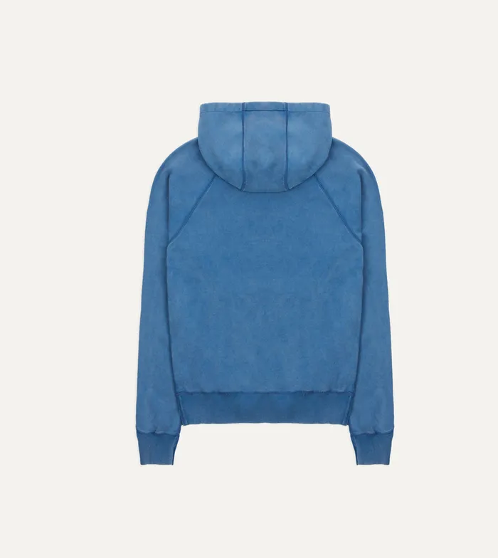 Drake039s Indigo Cotton Hooded Sweatshirt Men Polos and Sweatshirts