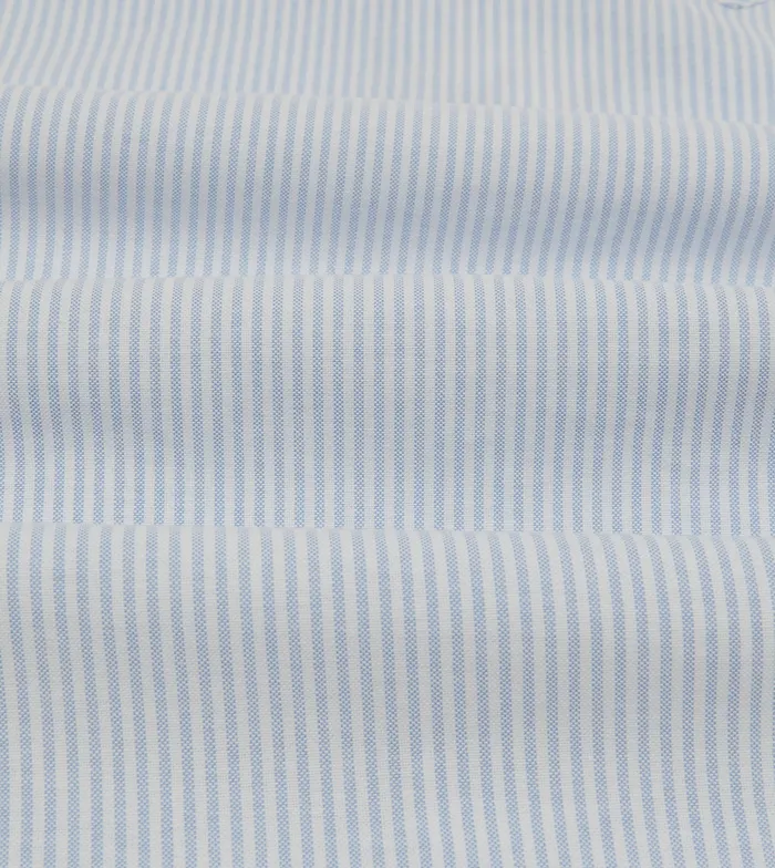 Drake039s Light Blue Stripe Cotton Oxford TwoPocket Western Shirt Men Formal Shirts