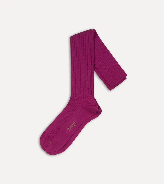 Drake039s Magenta Wool OverTheCalf Socks Men Boxer Shorts and Socks
