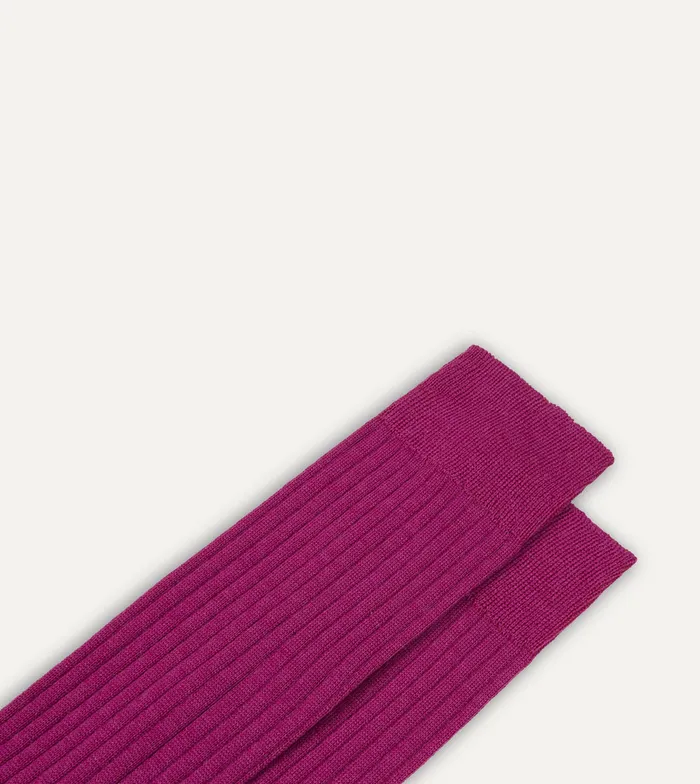 Drake039s Magenta Wool OverTheCalf Socks Men Boxer Shorts and Socks