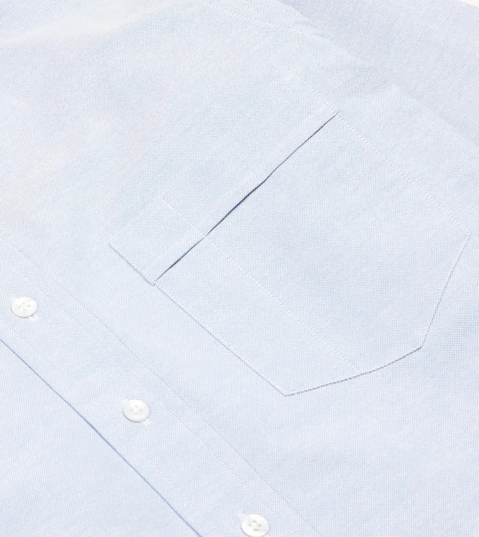 Drake039s MidBlue Cotton Oxford Cloth ButtonDown Shirt Men Formal Shirts