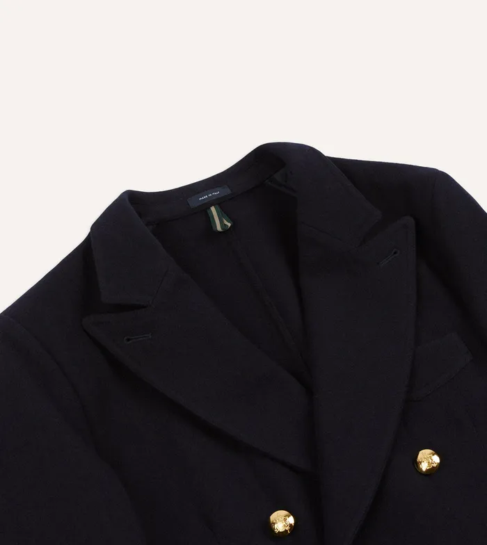 Drake039s Navy Melton Wool Games Blazer Mk Iii Men Blazers