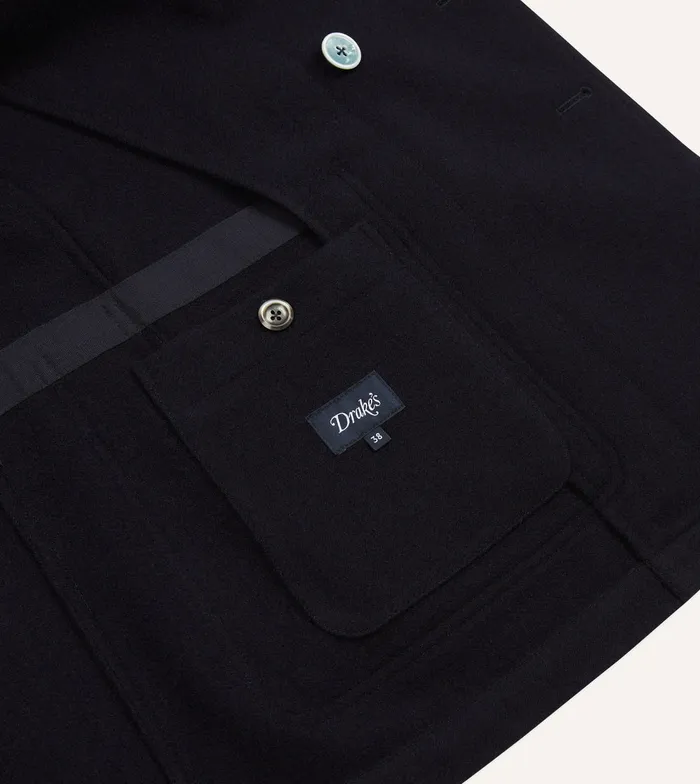 Drake039s Navy Melton Wool Games Blazer Mk Iii Men Blazers