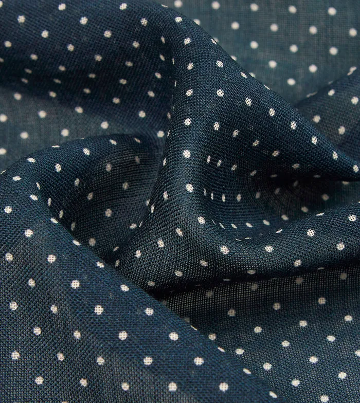 Drake039s Navy Spots Print WoolSilk Pocket Square Men Pocket Squares