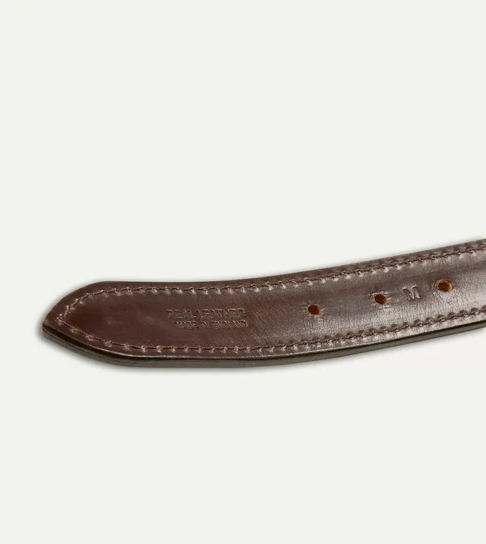 Drake039s Olive And Ecru Stripe Webbing And Leather Belt With Brass Buckle Men Belts