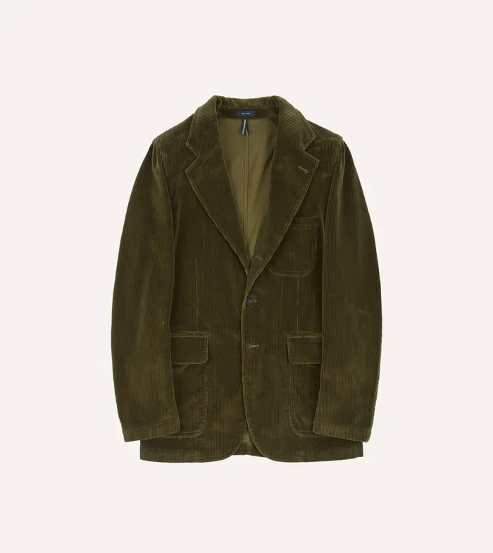 Drake039s Olive Cotton Corduroy Games Blazer Mk I Men Suits