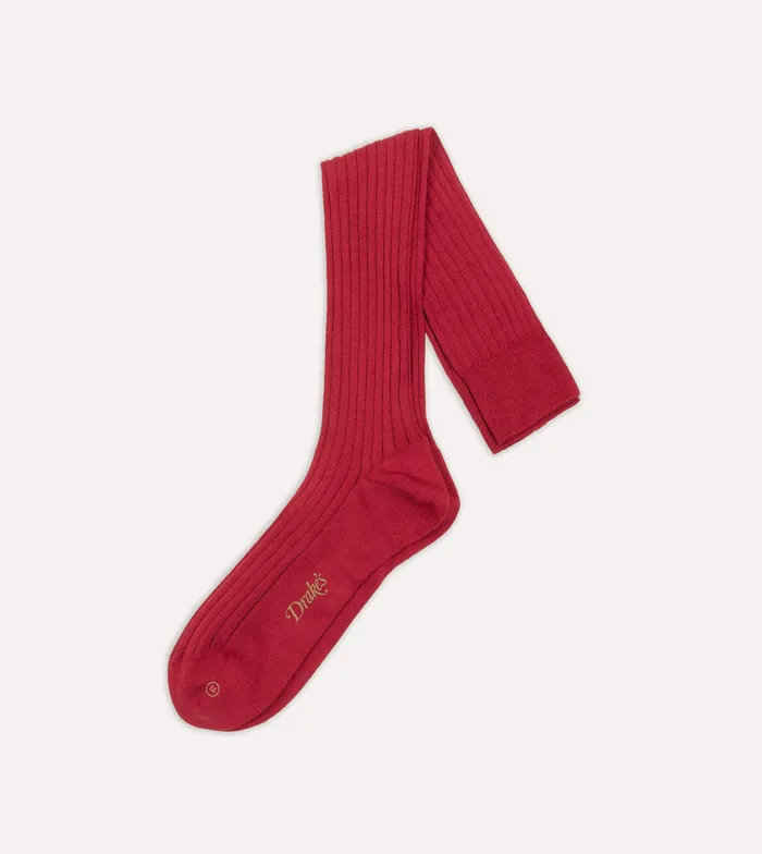 Drake039s Red Cotton OverTheCalf Socks Men Boxer Shorts and Socks
