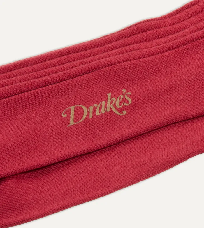Drake039s Red Cotton OverTheCalf Socks Men Boxer Shorts and Socks