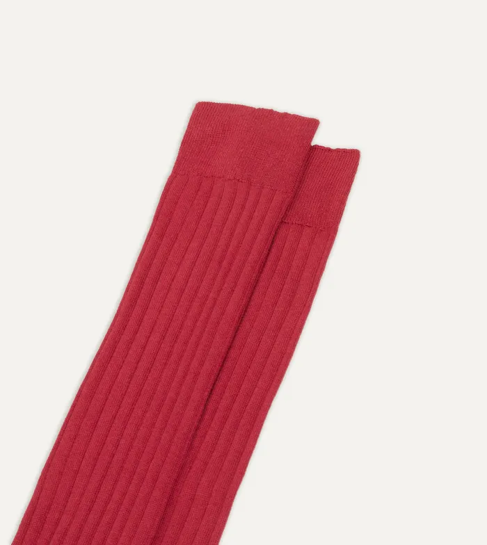 Drake039s Red Cotton OverTheCalf Socks Men Boxer Shorts and Socks