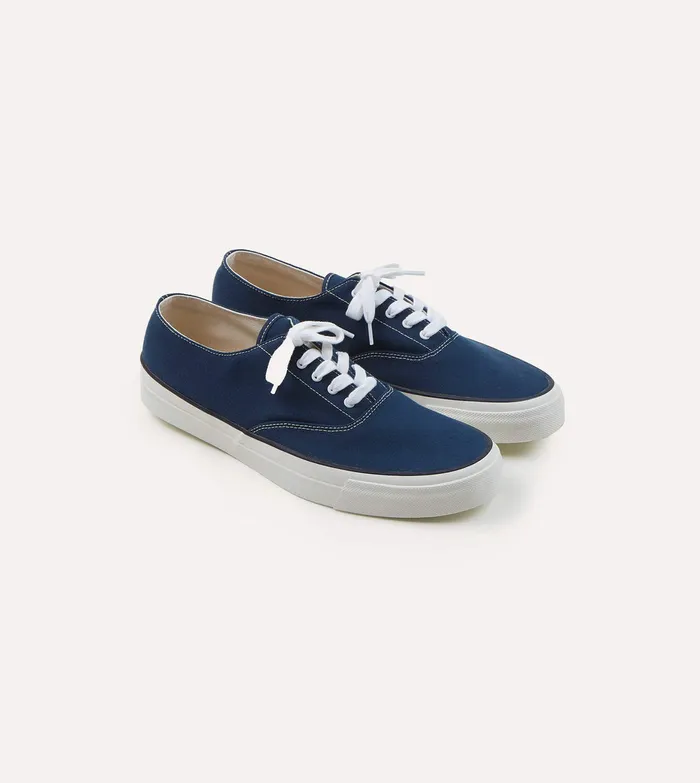 Drake039s Wakouwa By Anatomica Indigo Cotton Canvas Oxford Trainers Men Trainers