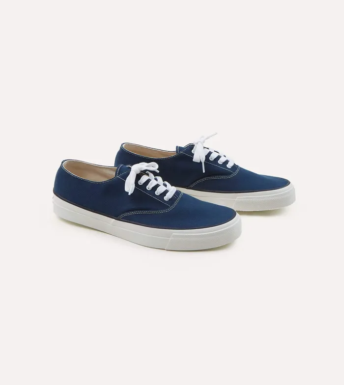 Drake039s Wakouwa By Anatomica Indigo Cotton Canvas Oxford Trainers Men Trainers