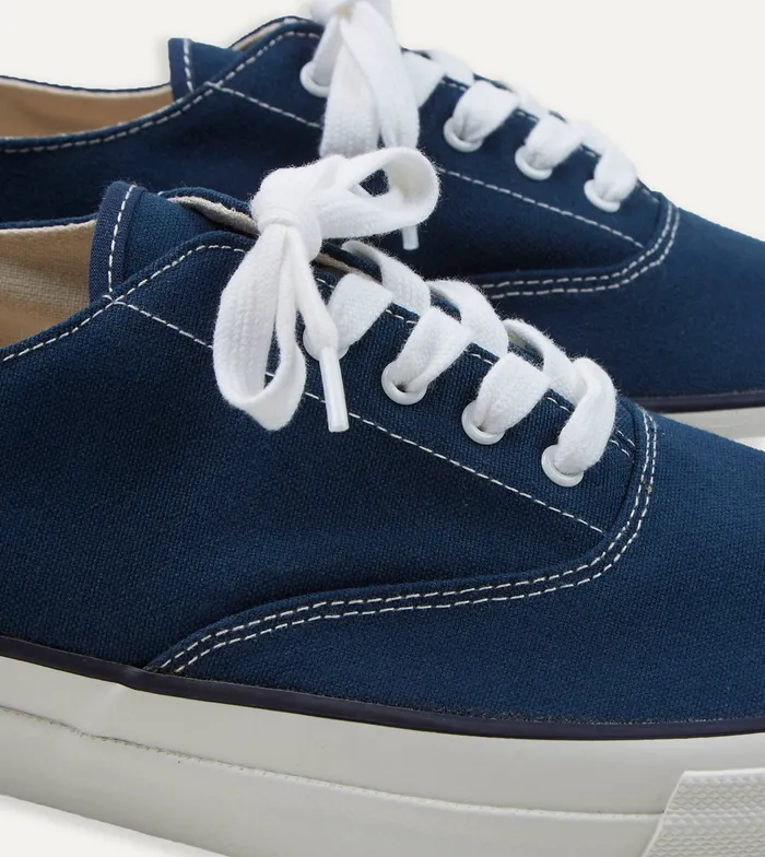 Drake039s Wakouwa By Anatomica Indigo Cotton Canvas Oxford Trainers Men Trainers