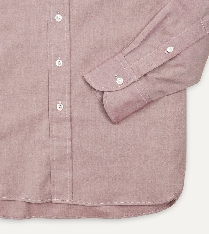 Drake039s Wine Pinpoint Oxford Cotton Cloth ButtonDown Shirt Men Formal Shirts