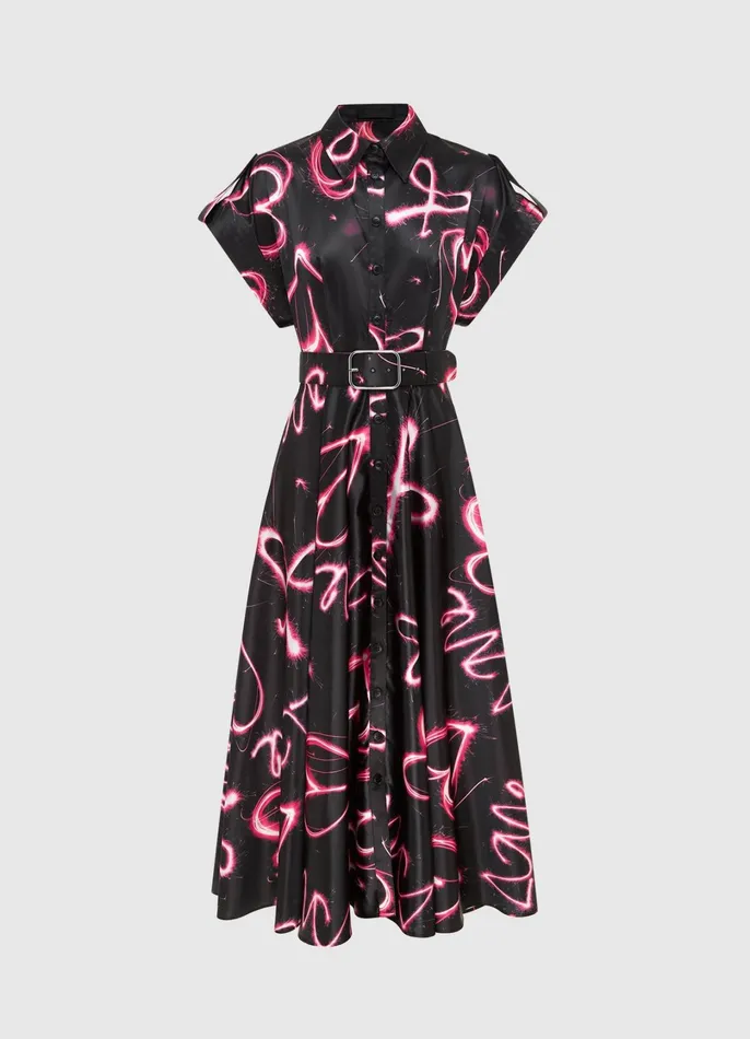 Dresses and Jumpsuits Women LEO LIN Anita Pocket Shirt Midi Dress 8211 Neon Heart Print Dresses and Jumpsuits Women LEO LIN Anita Pocket Shirt Midi Dress 8211 Neon Heart Print