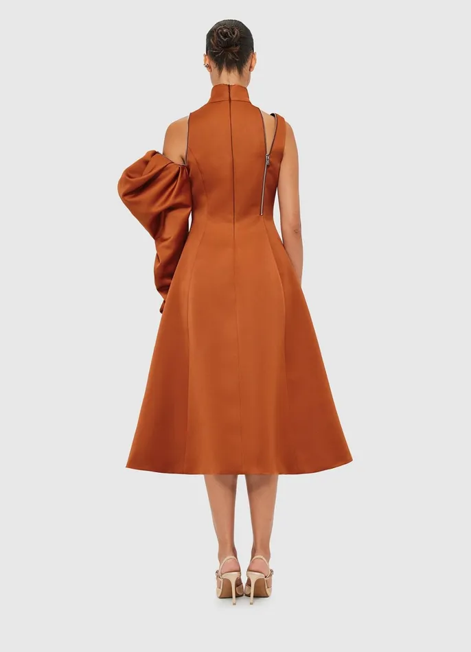 Dresses and Jumpsuits Women LEO LIN Annalise One Shoulder Midi Dress 8211 Toffee
